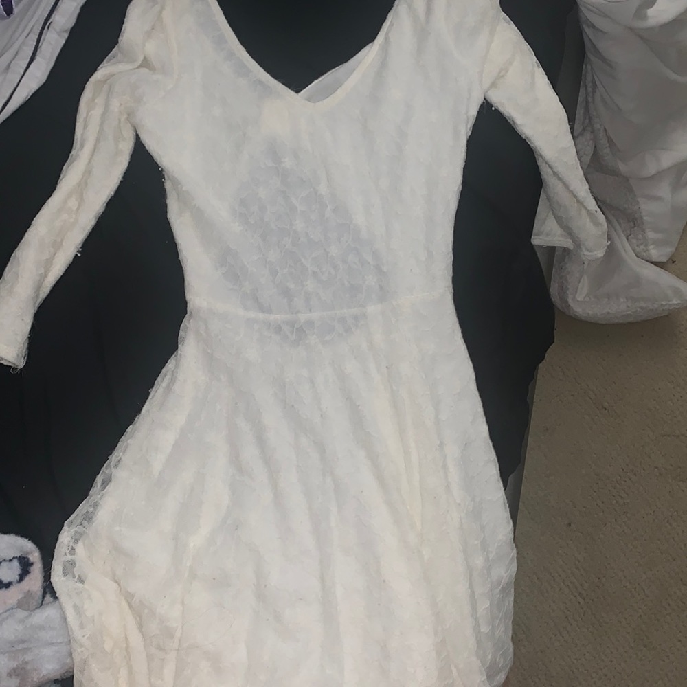 white mini dress